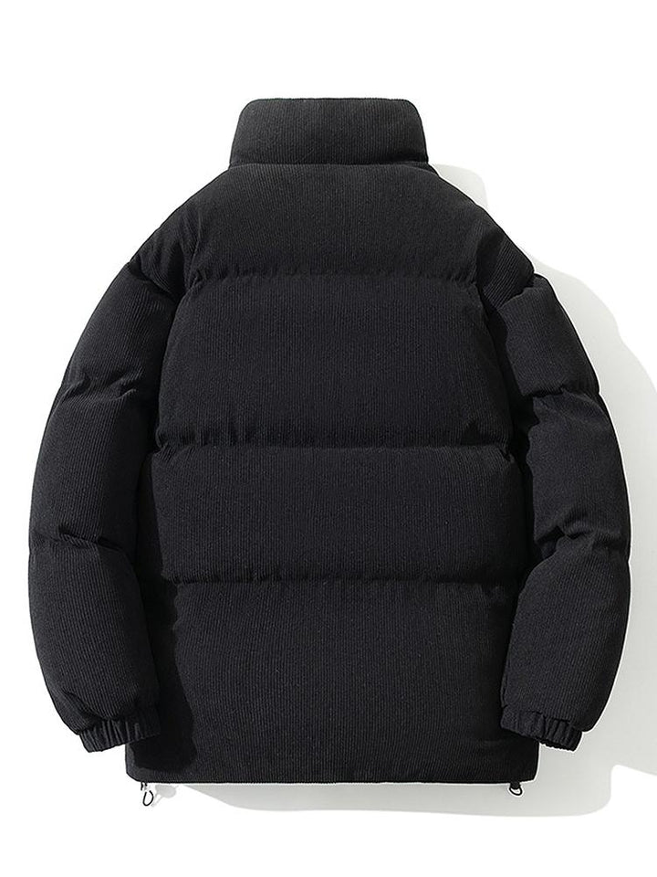 Herren-Daunenjacke Aus Cord | Reißverschluss