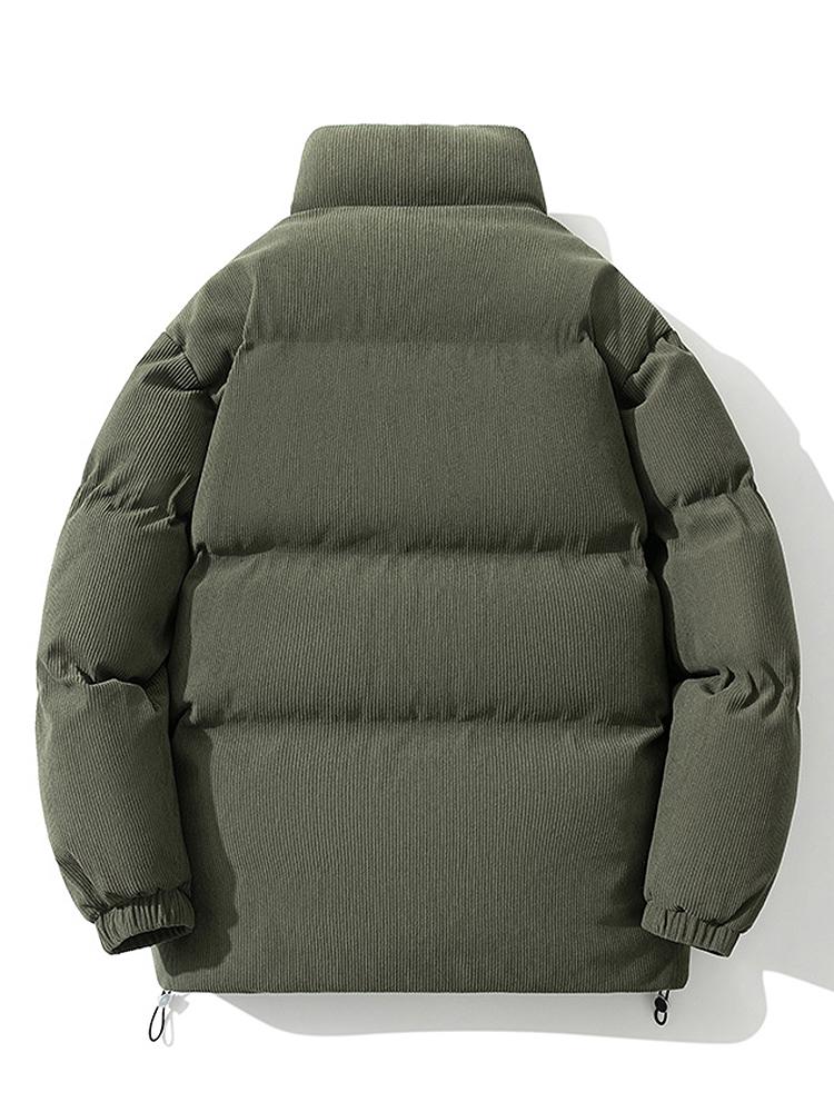 Herren-Daunenjacke Aus Cord | Reißverschluss