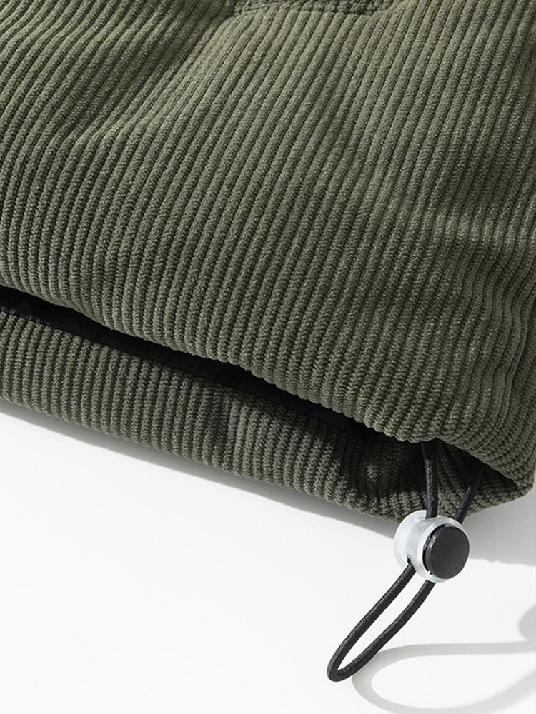 Herren-Daunenjacke Aus Cord | Reißverschluss