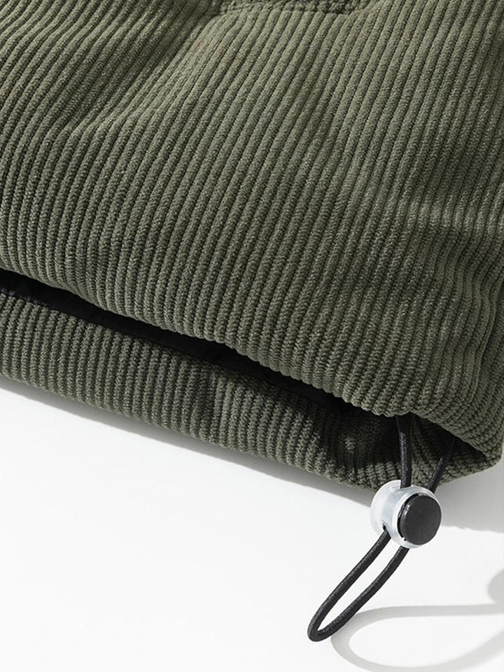 Herren-Daunenjacke Aus Cord | Reißverschluss