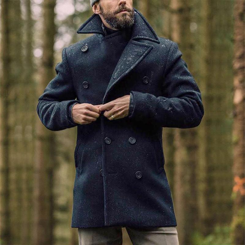 Herren Doppelreihiger Mantel | Winter