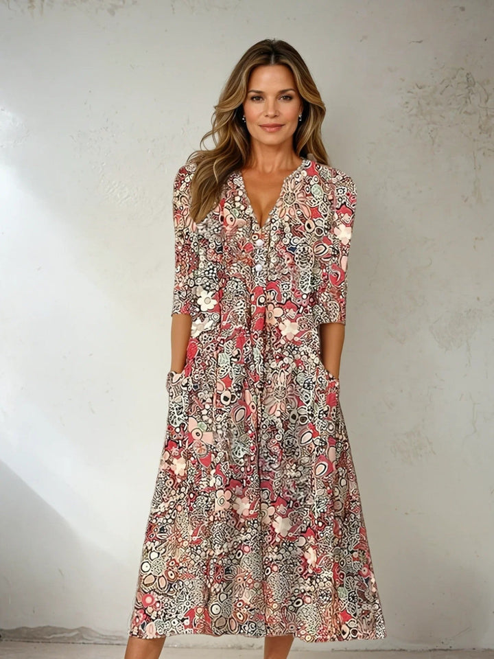 Camila | Bohemian Sommerkleid Für Damen | Midi
