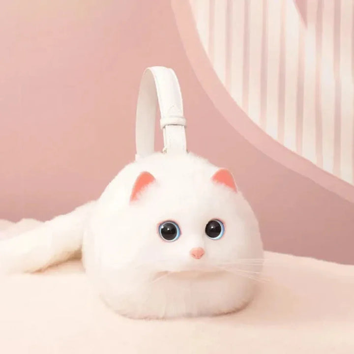 Realistische Katzen-Plüsch-Umhängetasche Für Frauen