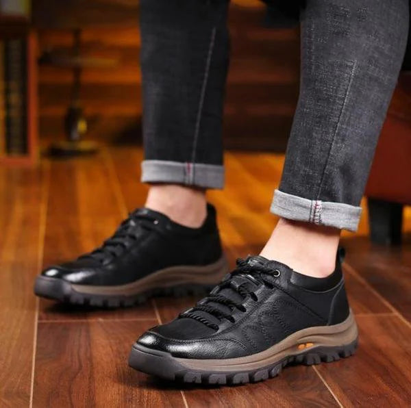 Herren Freizeitschuhe aus echtem Leder – Handgenäht, Bequem & Atmungsaktiv | Ideal für Alltag, Arbeit & Freizeit