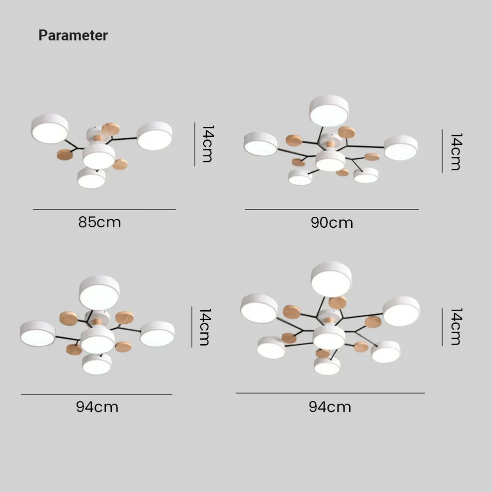 Contemporary LED Ceiling Light Flush Mount Multi-Light Fixture
