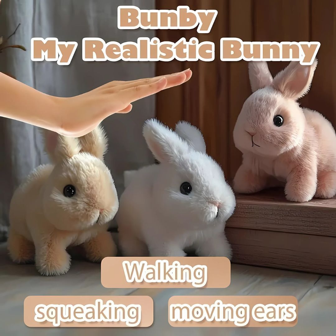 Moving Bunny Soft Toy Realistic Interactive Figure