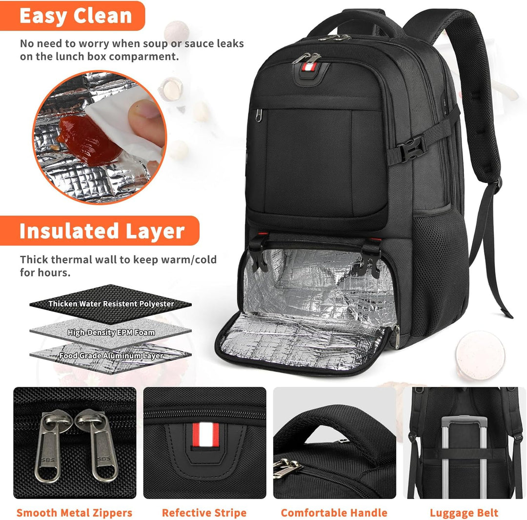 50L Laptop Travel Backpack 17.3 Inch with USB and Anti-Theft Pocket