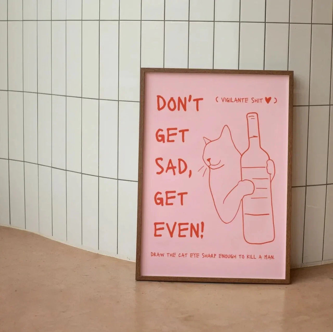 Modern Black Cat Wall Art Canvas – Minimalist Décor