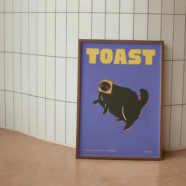 Modern Black Cat Wall Art Canvas – Minimalist Décor