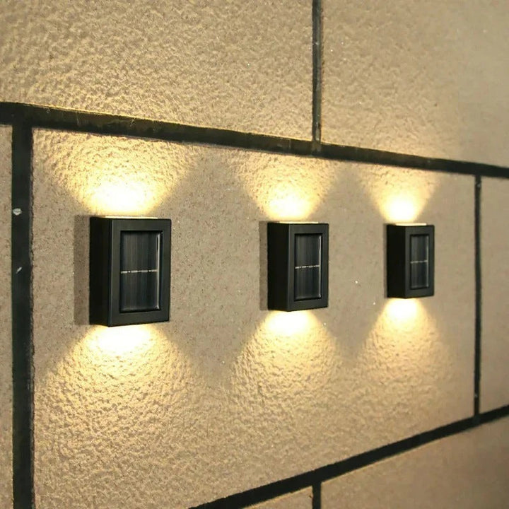 LED Solar-Wandlampen – Kabellos, Wetterfest & Energiesparend | Stimmungsvolle Außenbeleuchtung für Garten, Terrasse & Balkon