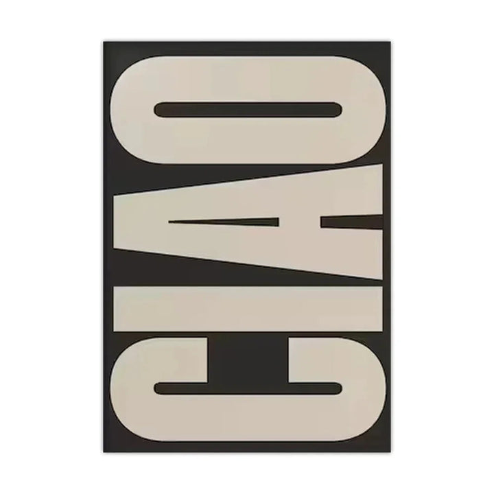 Italiensk Ciao-väggposter för vardagsrummet