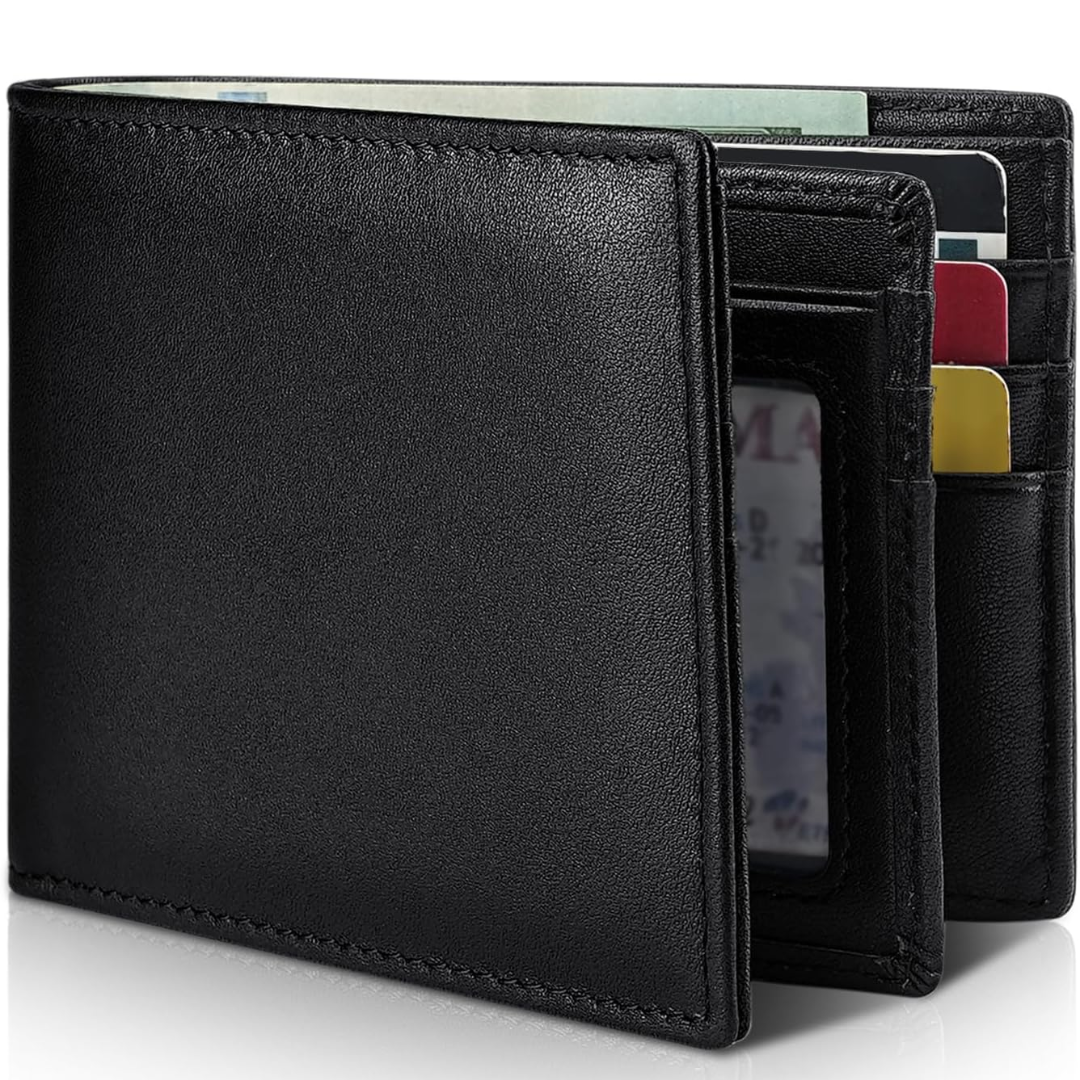 Men’s RFID Secure Slim Bifold Wallet with Multiple Card Slots
