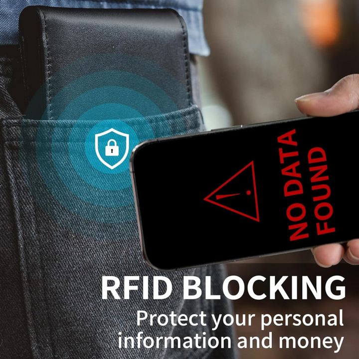 Men’s RFID Secure Slim Bifold Wallet with Multiple Card Slots