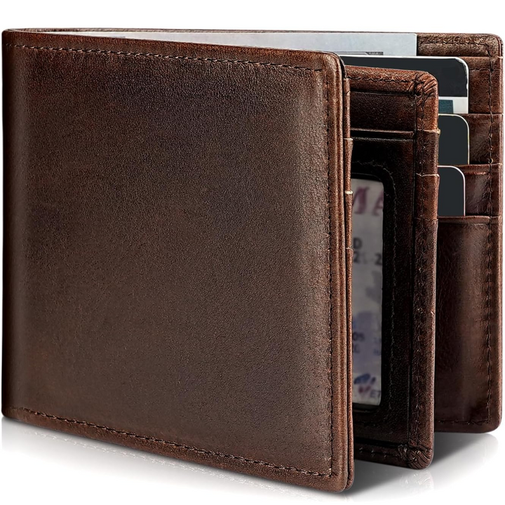 Men’s RFID Secure Slim Bifold Wallet with Multiple Card Slots