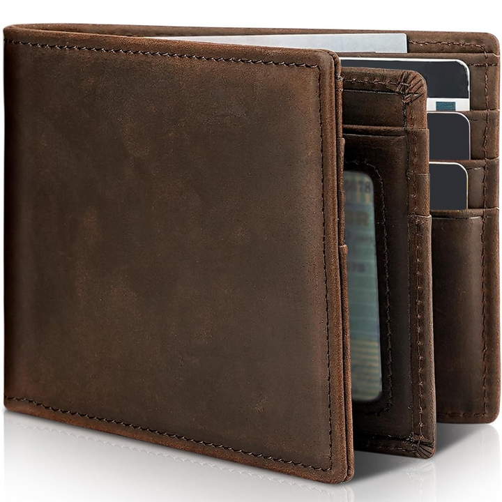 Men’s RFID Secure Slim Bifold Wallet with Multiple Card Slots