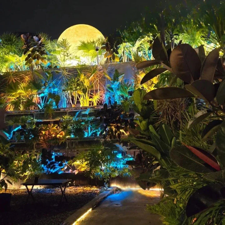 Lampes globe lune pour extérieur avec télécommande