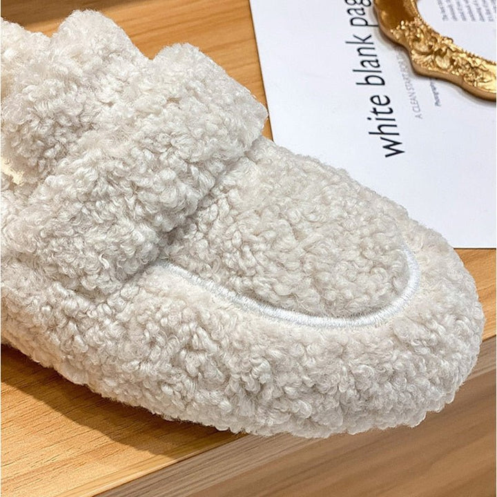 Loafer Aus Plüsch Für Damen | Flache Sohle