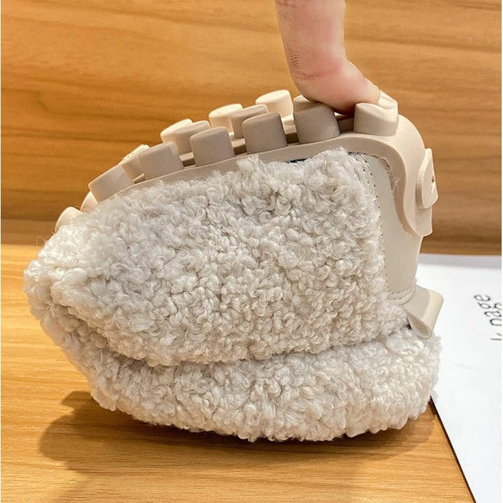 Loafer Aus Plüsch Für Damen | Flache Sohle