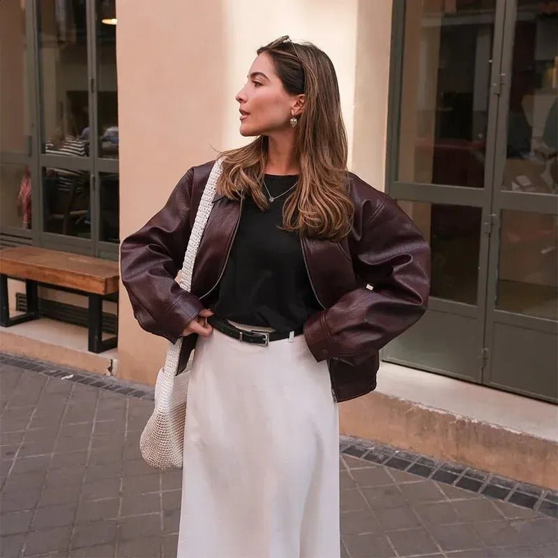 Lederjacke Für Damen | Mit Reißverschluss