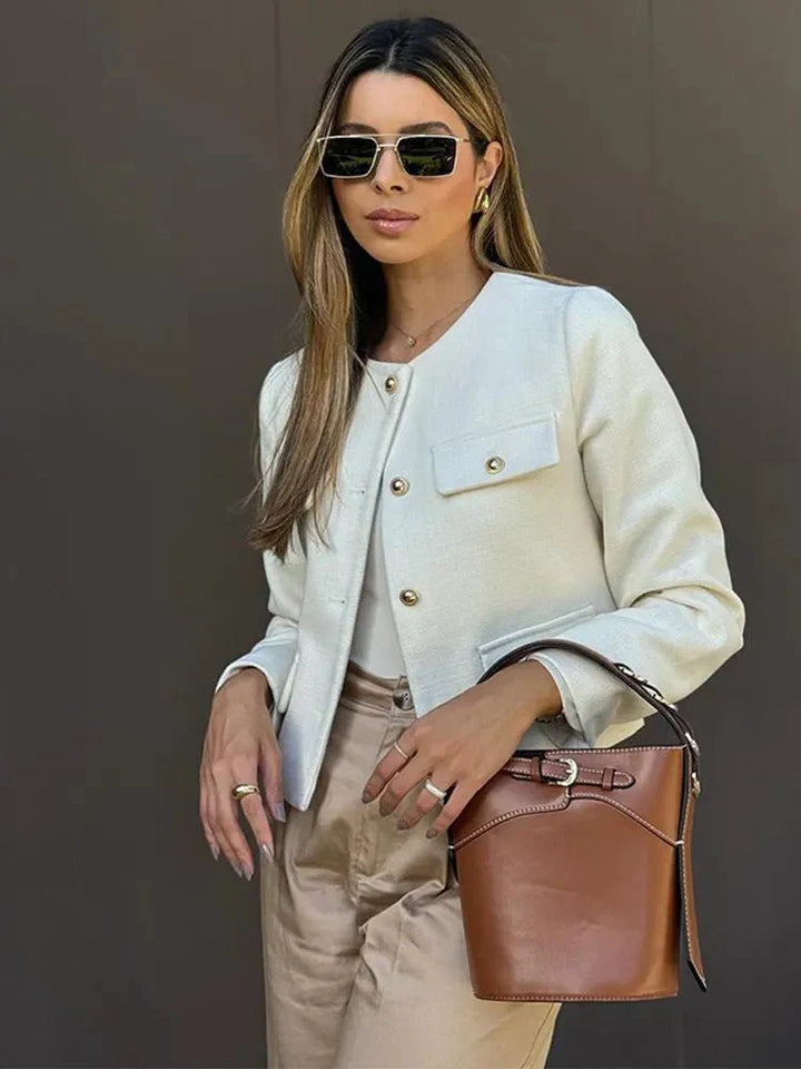 Stylische Winterjacke Mit Knopfdetails Für Damen | Kurz