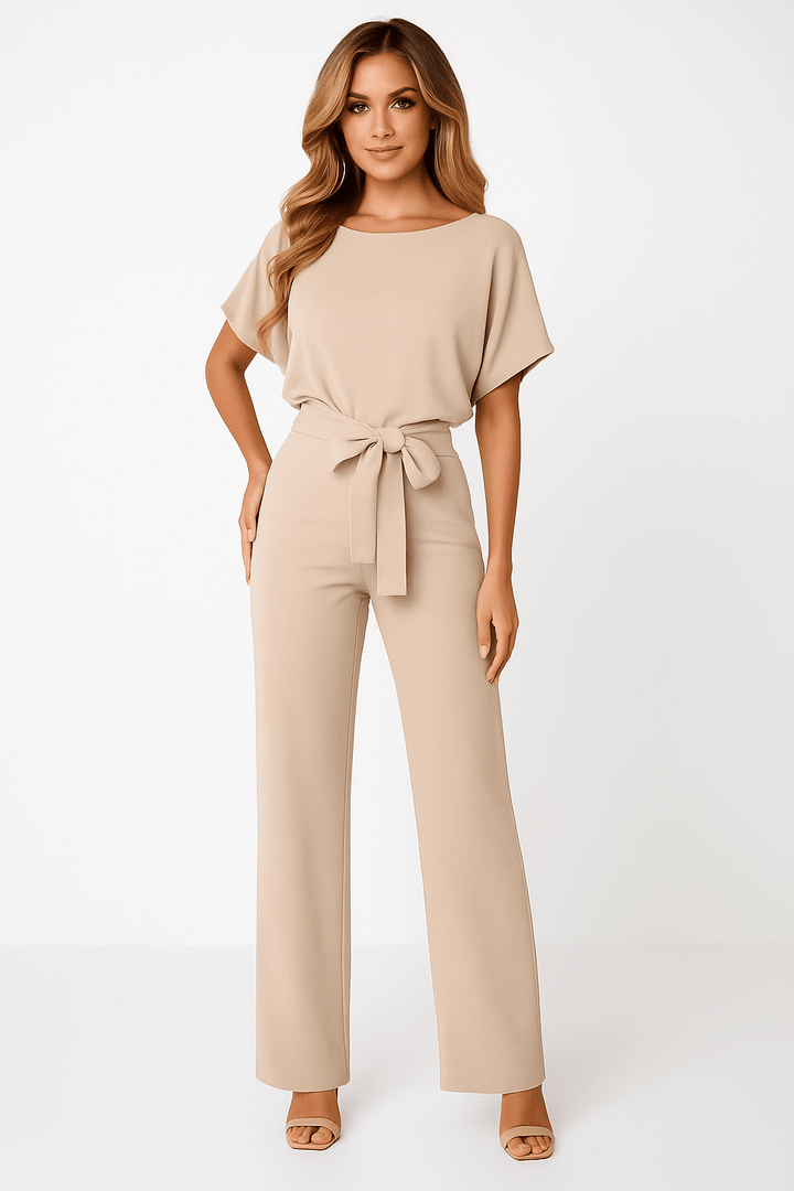 Jumpsuit Mit Bindegürtel Für Damen | Stilvolles Rückendesign