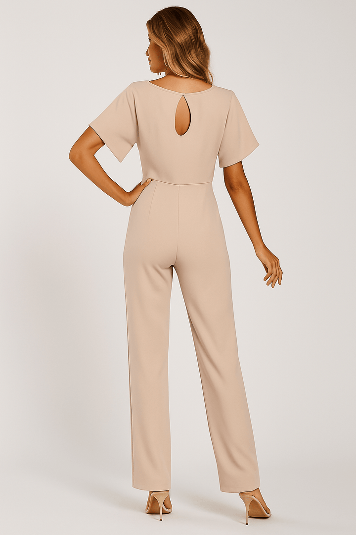 Jumpsuit Mit Bindegürtel Für Damen | Stilvolles Rückendesign