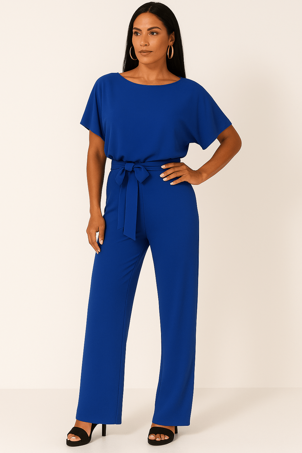 Jumpsuit Mit Bindegürtel Für Damen | Stilvolles Rückendesign