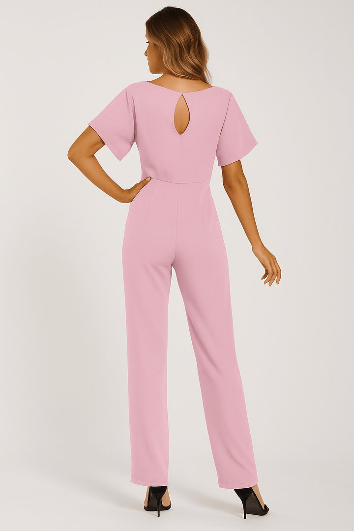 Jumpsuit Mit Bindegürtel Für Damen | Stilvolles Rückendesign