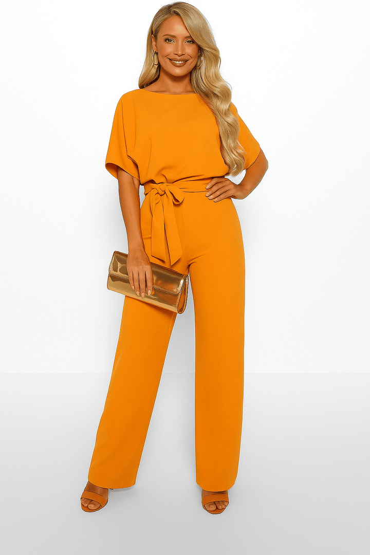 Jumpsuit Mit Bindegürtel Für Damen | Stilvolles Rückendesign