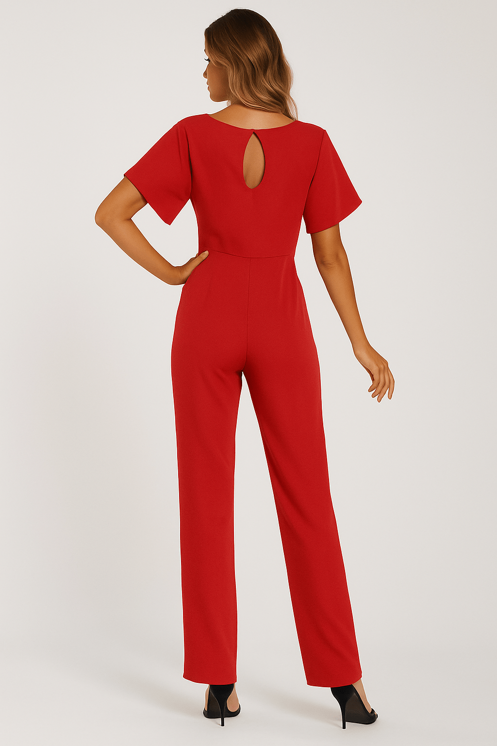 Jumpsuit Mit Bindegürtel Für Damen | Stilvolles Rückendesign