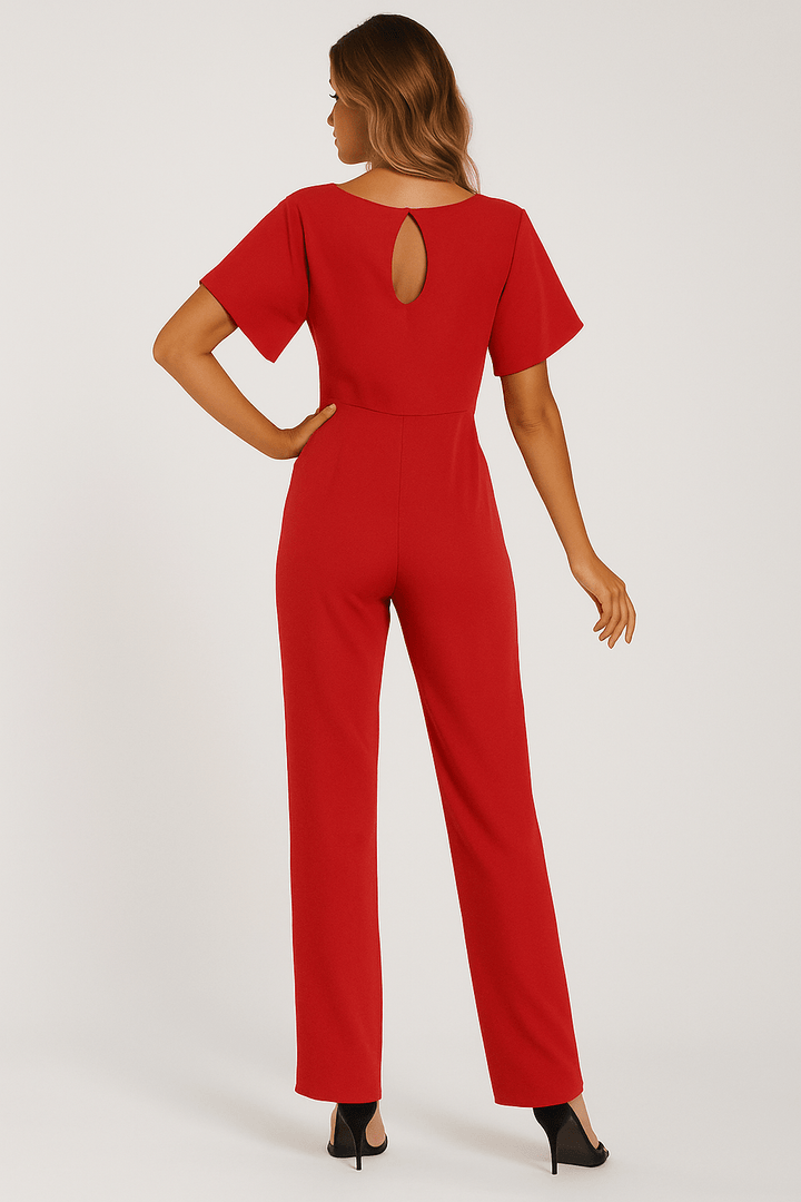 Jumpsuit Mit Bindegürtel Für Damen | Stilvolles Rückendesign
