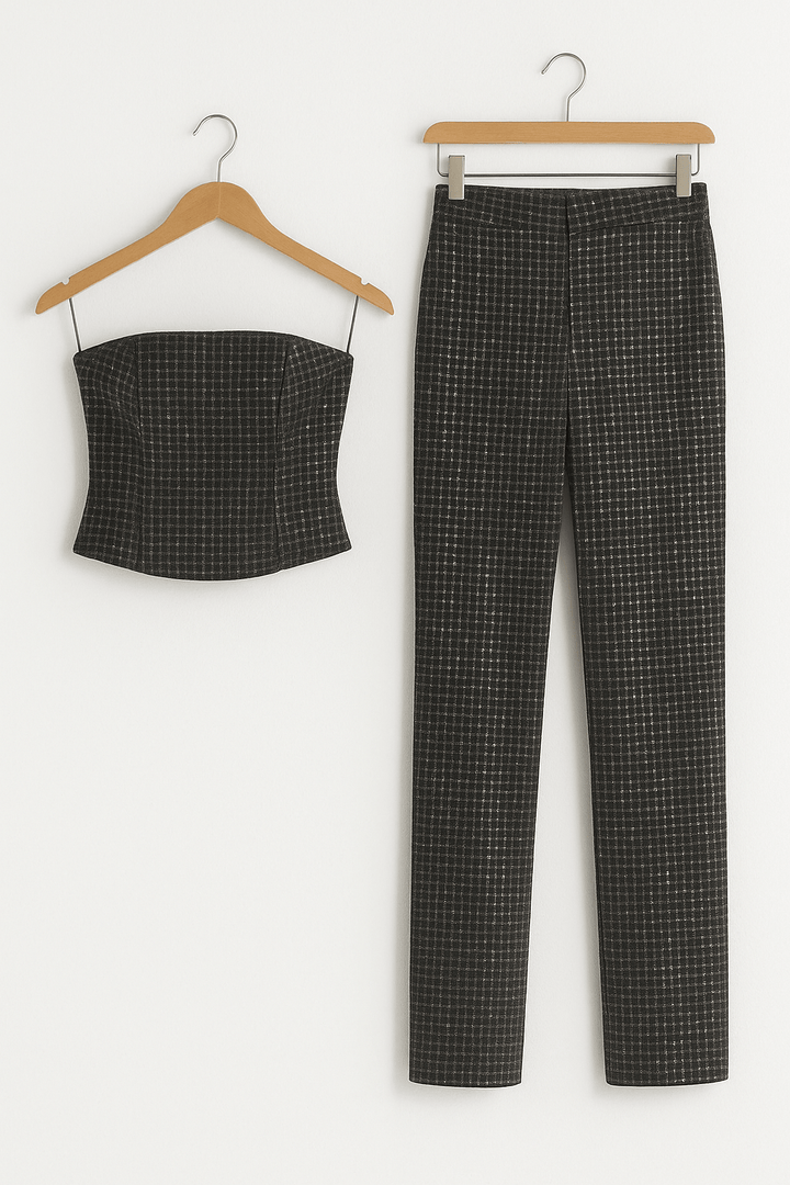 Damen Schulterfreie Pailletten Jumpsuit | Stilvoll