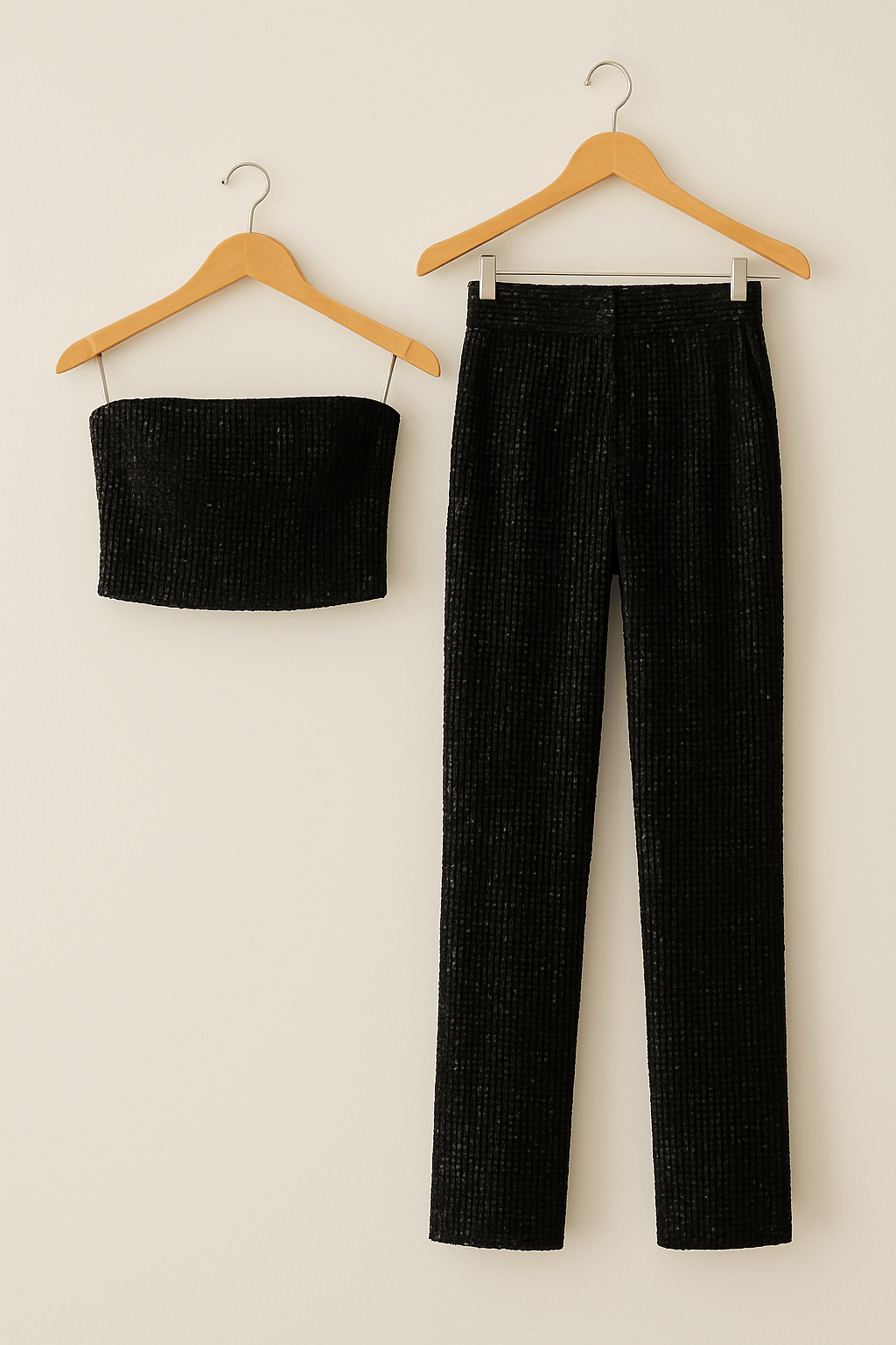 Damen Schulterfreie Pailletten Jumpsuit | Stilvoll