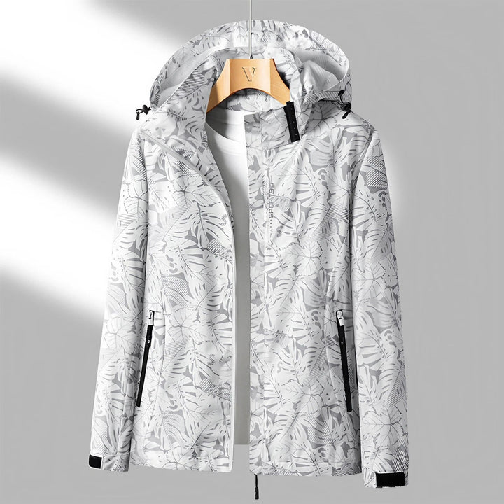 Outdoorjacke Mit Kapuze Für Damen | Mit Bedruckten Ärmeln