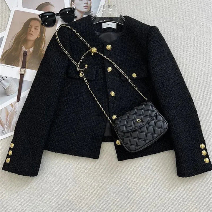 Stylischer Button-Down-Blazer Für Damen | Rundhals