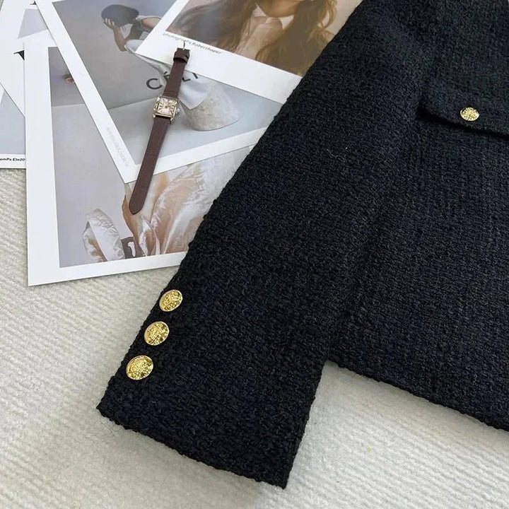 Stylischer Button-Down-Blazer Für Damen | Rundhals