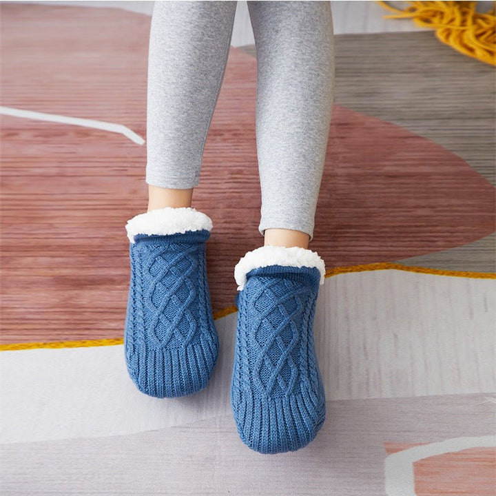 Gestrickte Hausschuhsocken Für Damen | Mit Fleece-Innenfutter