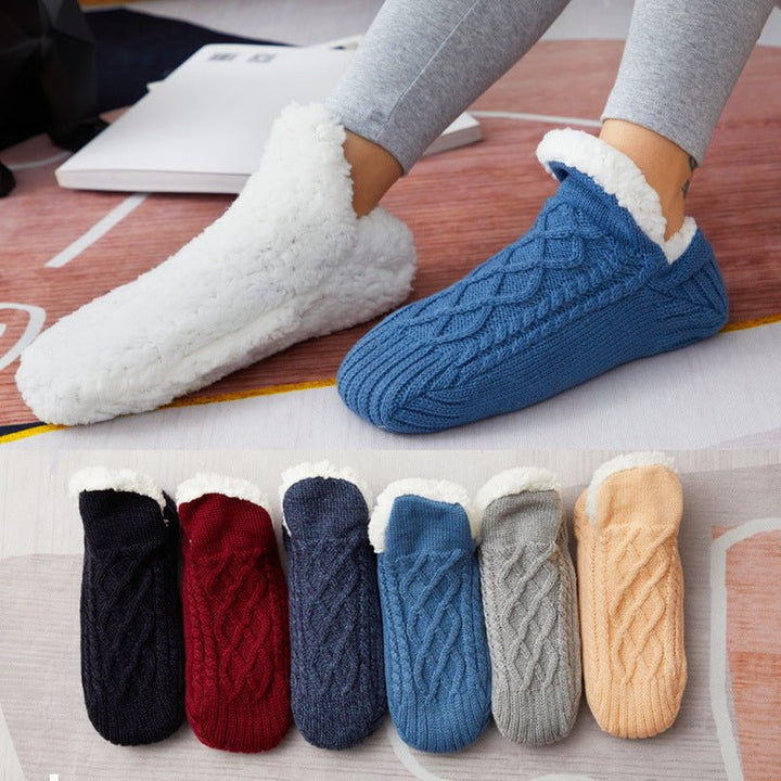 Gestrickte Hausschuhsocken Für Damen | Mit Fleece-Innenfutter
