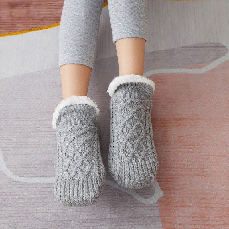 Gestrickte Hausschuhsocken Für Damen | Mit Fleece-Innenfutter
