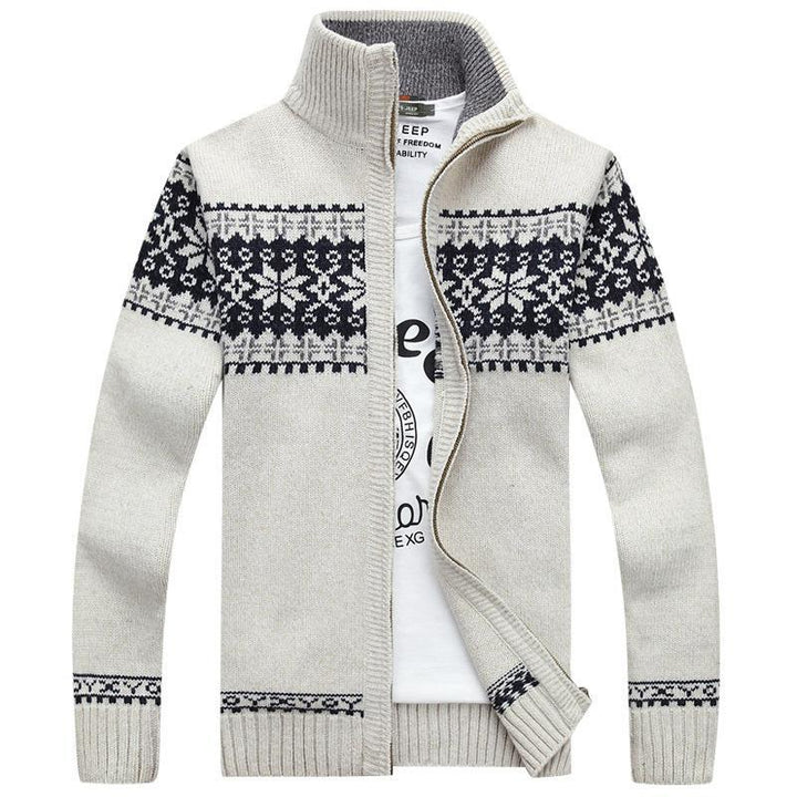 Herren Weihnachts-Strickjacke Mit Reißverschluss | Langarm