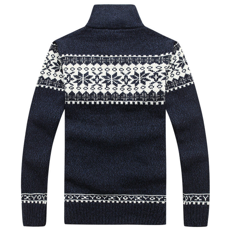 Herren Weihnachts-Strickjacke Mit Reißverschluss | Langarm