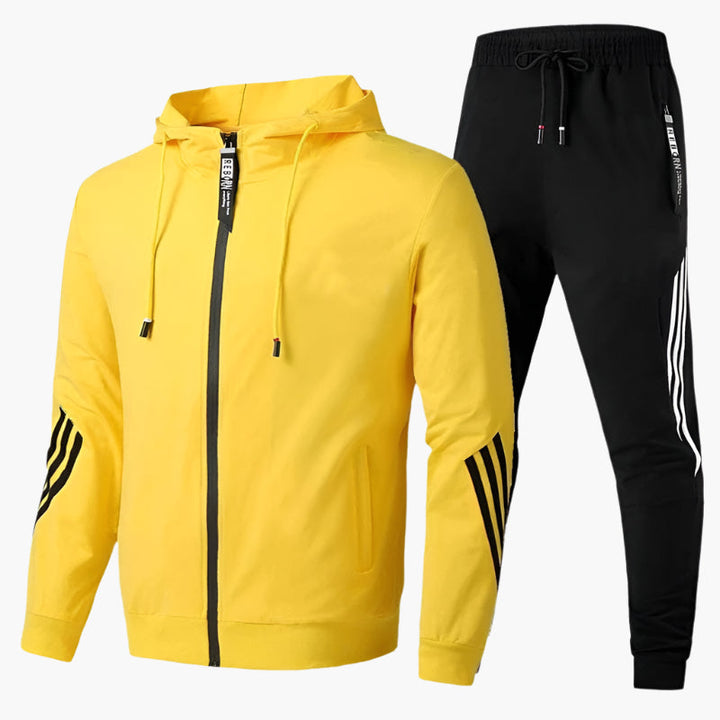 Stylisches Trainingsanzug-Set Mit Reißverschluss Für Den Winter Für Herren | Mit Tasche