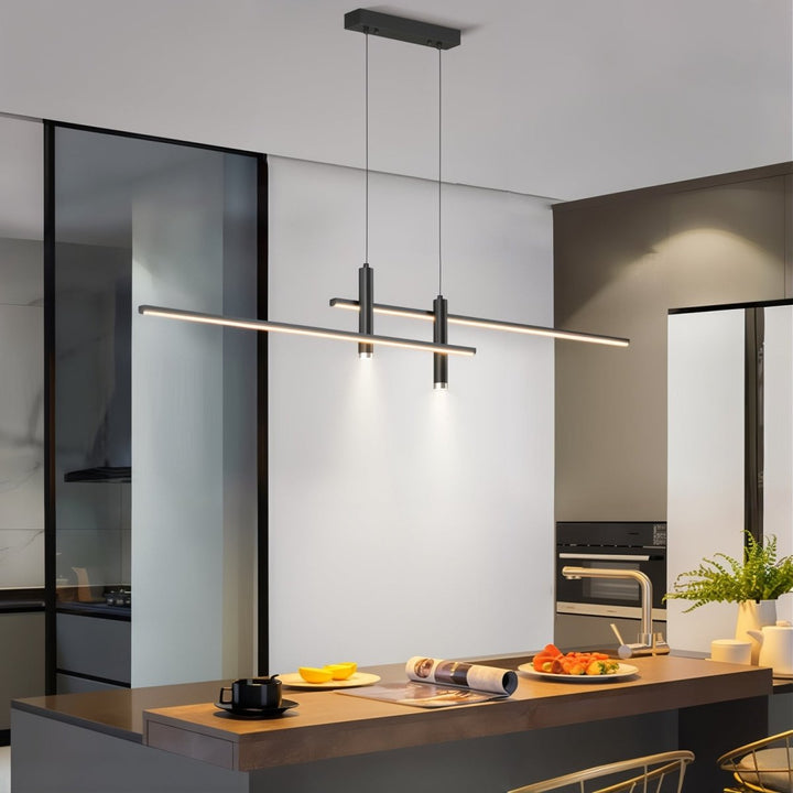 LED Linear Ceiling Pendant Light Dimmable & Adjustable Drop