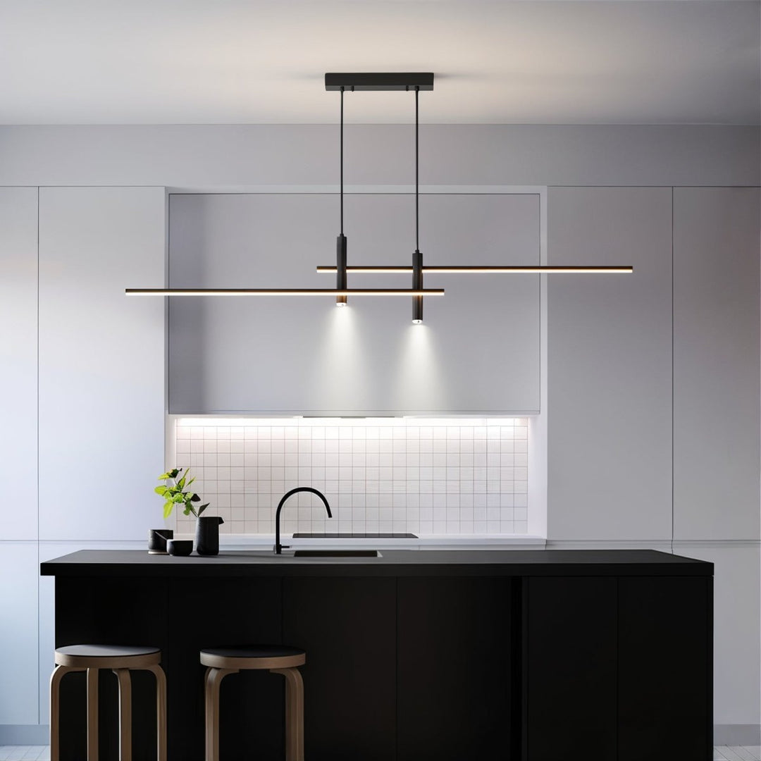 LED Linear Ceiling Pendant Light Dimmable & Adjustable Drop
