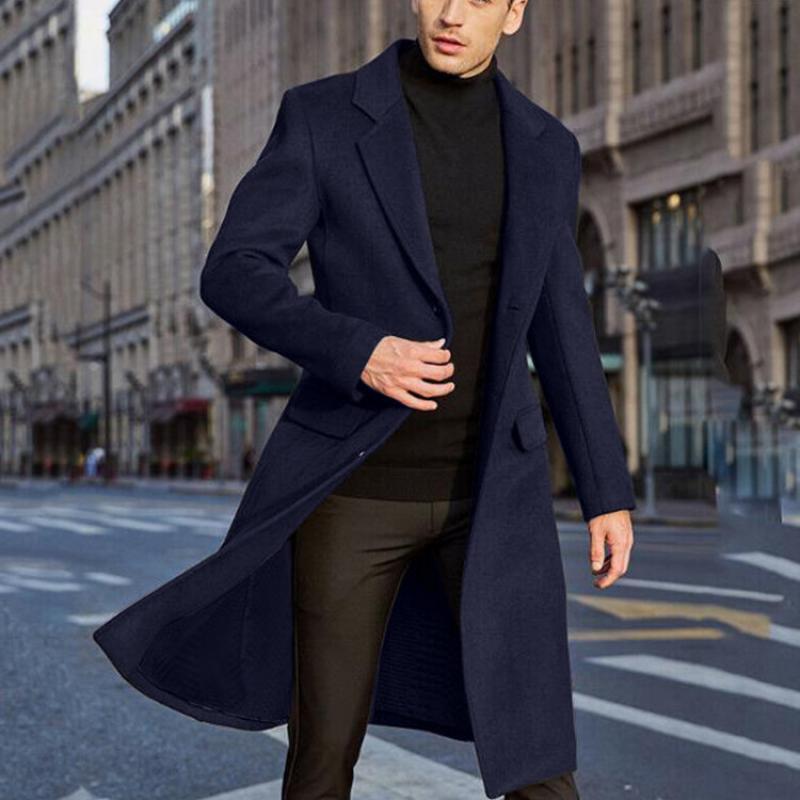 Herren Mantel Knielang | Reverskragen