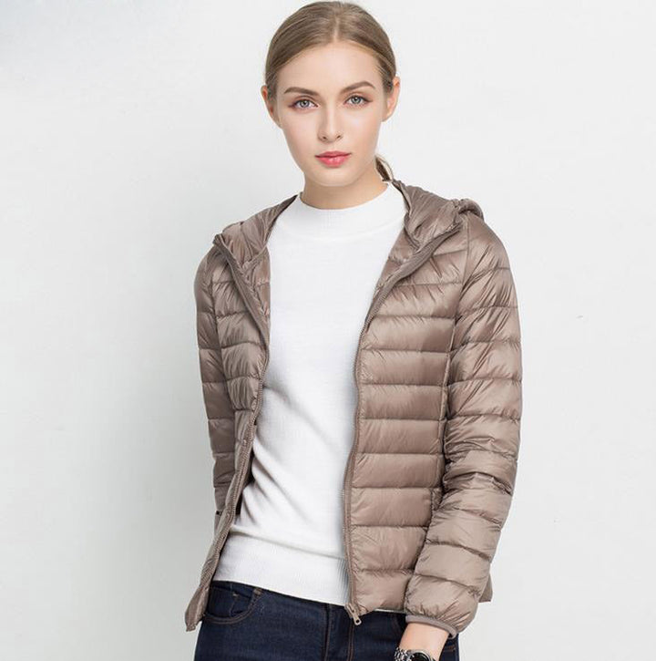 Stylische Daunenjacke Mit Reißverschluss Für Frauen | Warm
