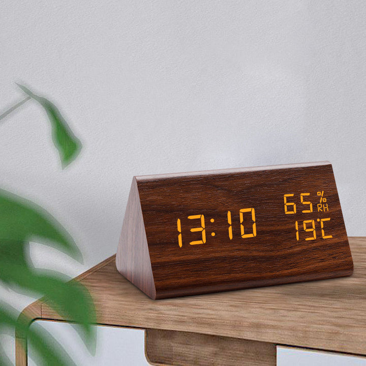 LED Alarm Clock with Adjustable Brightness and Room Temperature Display