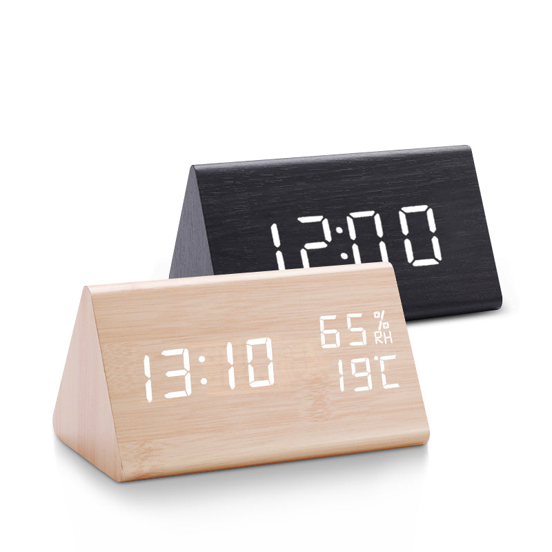 LED Alarm Clock with Adjustable Brightness and Room Temperature Display