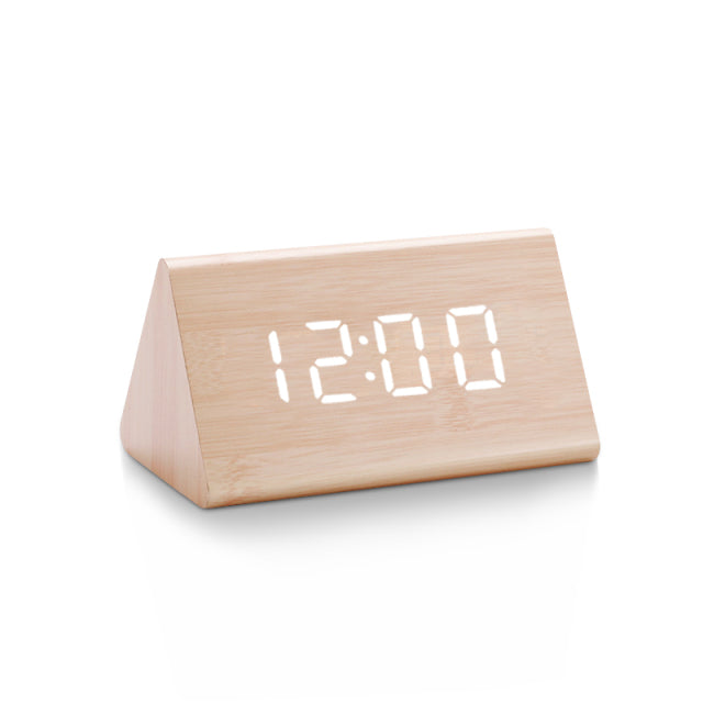 LED Alarm Clock with Adjustable Brightness and Room Temperature Display