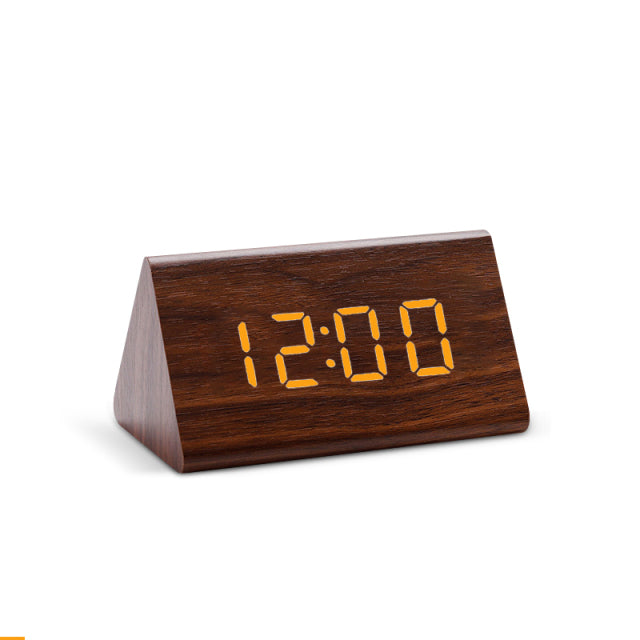 LED Alarm Clock with Adjustable Brightness and Room Temperature Display